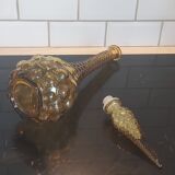Amber bottle bubbled glass