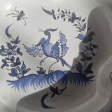 Ashtray earthenware of moustiers with bird pattern by dellerie in moustiers