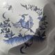 Ashtray earthenware of moustiers with bird pattern by dellerie in moustiers