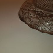 Compotier ou coupe à fruits en verre ciselé