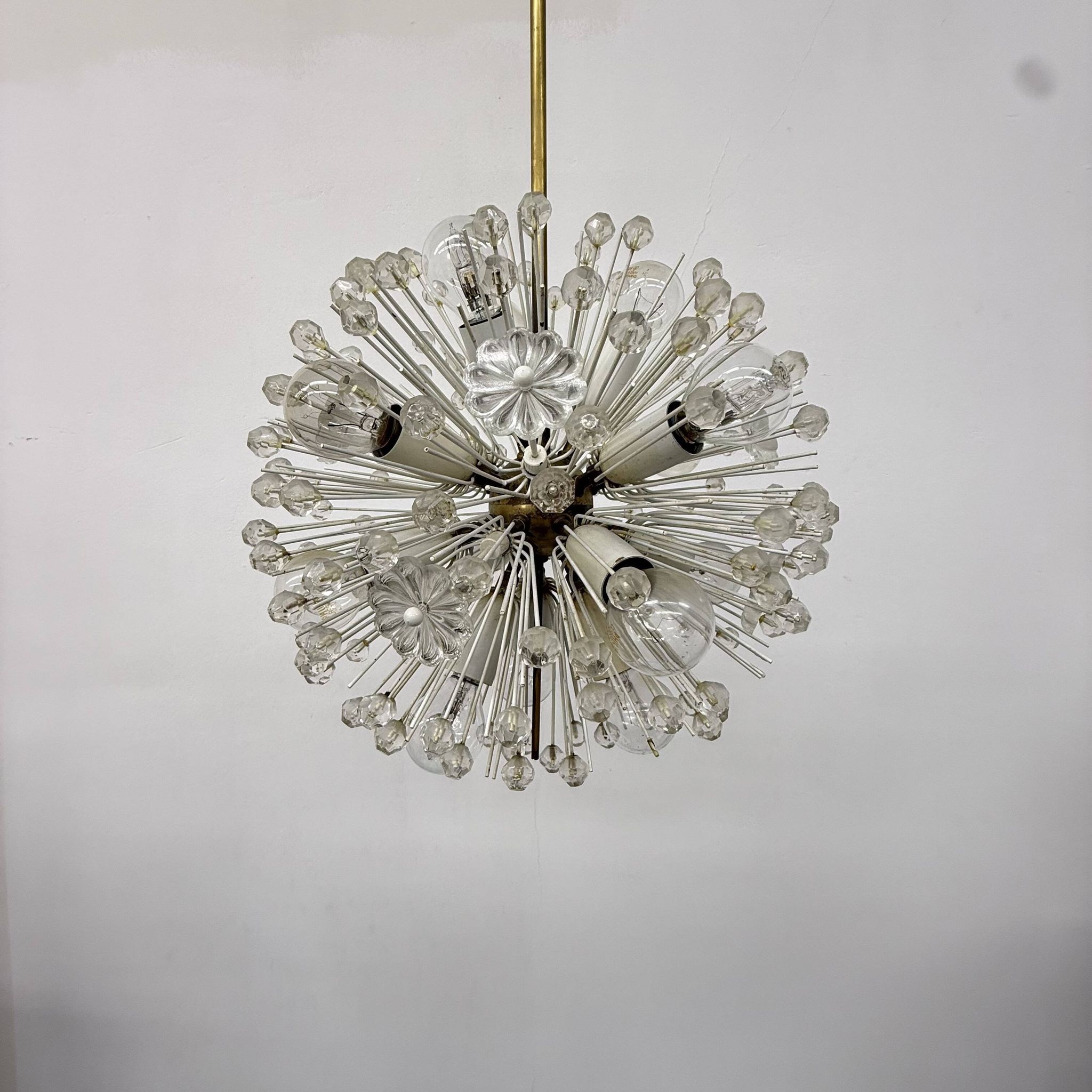 Snowball hanging Lamp by Emil Stejnar for Rupert Nikoll, 1950s