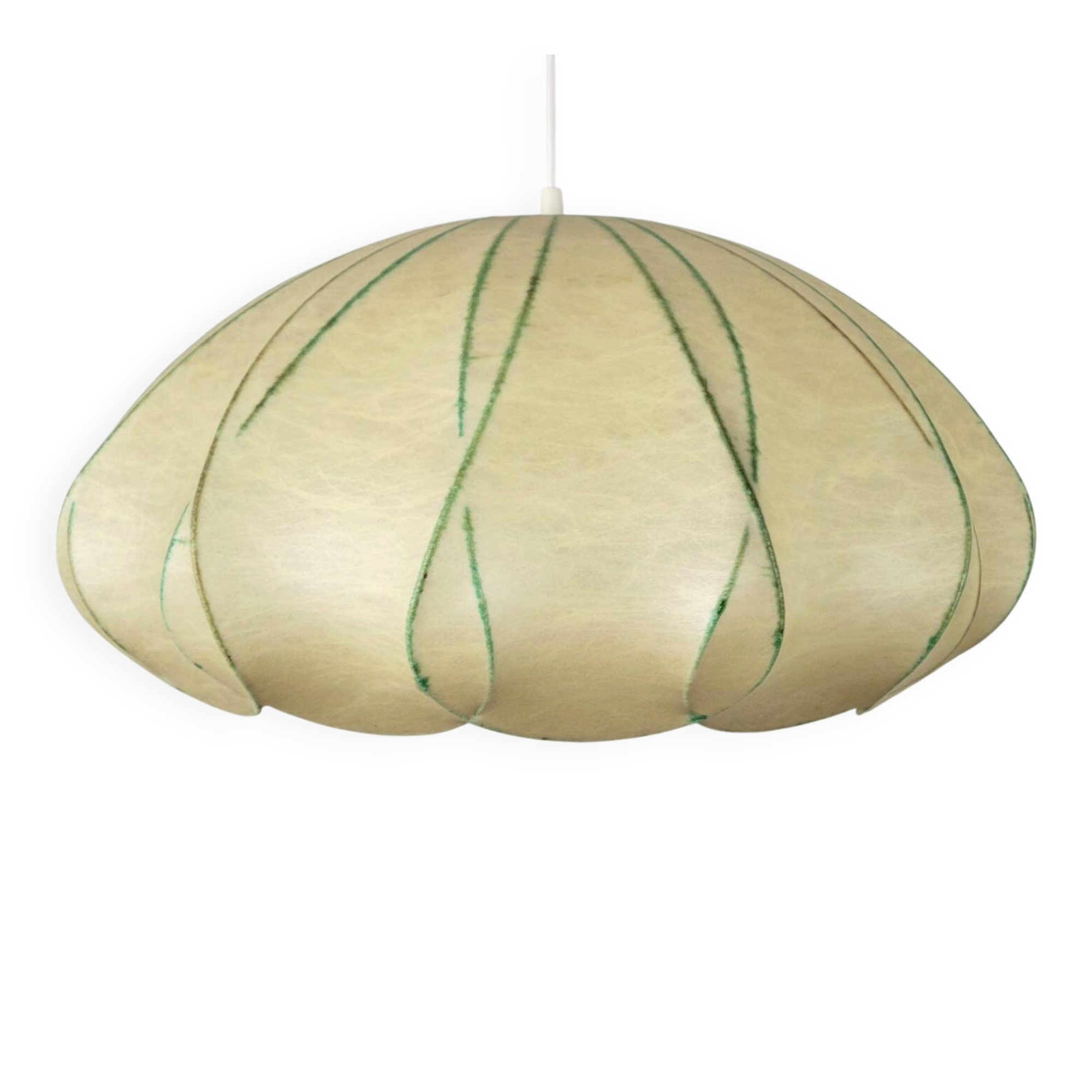 Large vintage Cocoon hanging lamp by Goldkant Leuchten