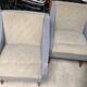 Vintage two-tone armchairs from the 60s in wool