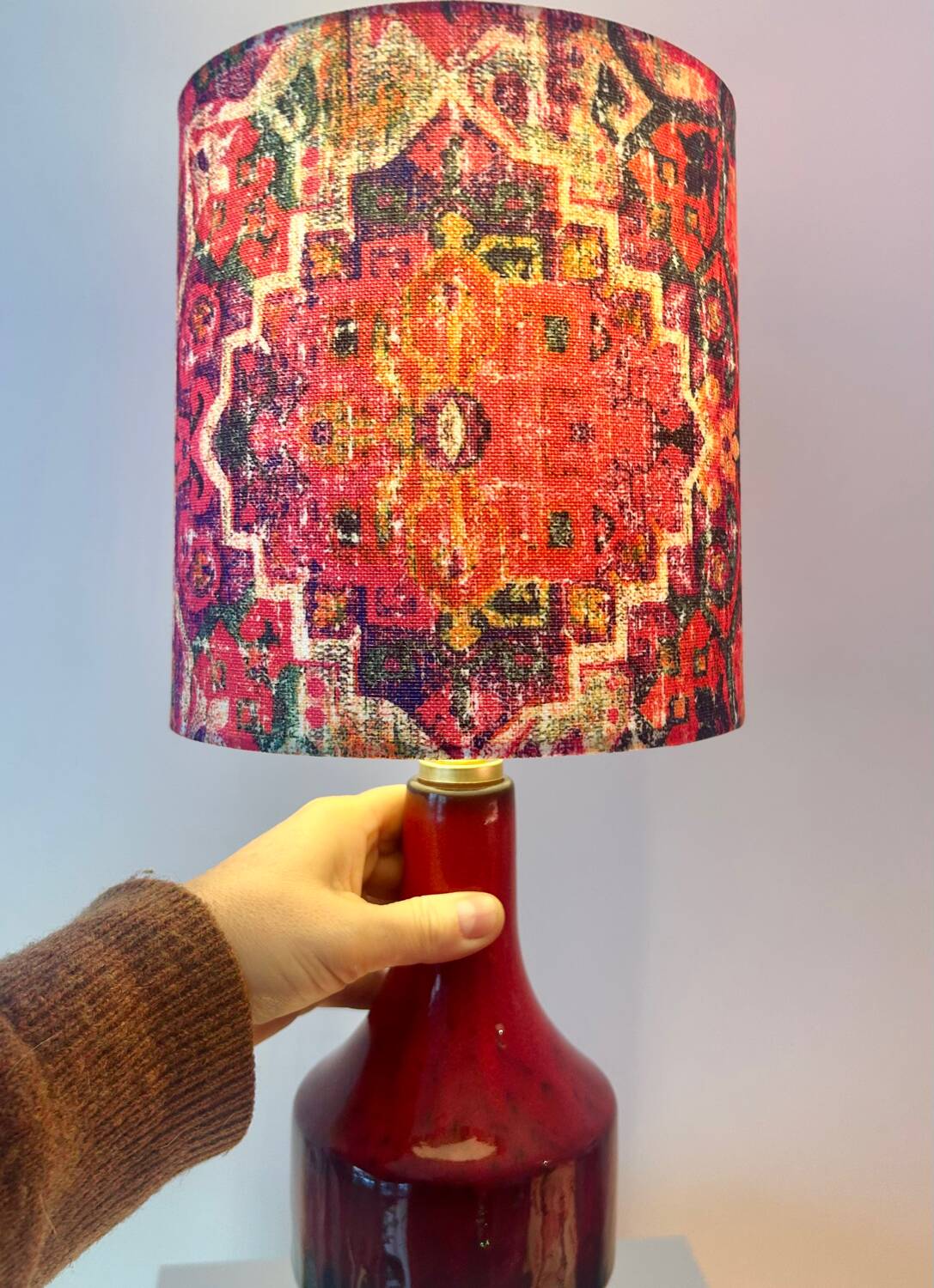 Recycled accent lamp – West German ceramic | wireless | unique piece