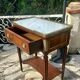 Small console in mahogany and gilded bronze, Louis XVI style. 19th century period.