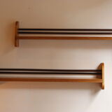 Pair of 1950s wooden wall shelves