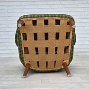 1960s, Danish armchair, green furniture wool, teak wood.
