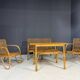 Art Deco rattan seating set, Central Europe, 1930s–1940s