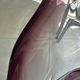 Blown glass fruit bowl in Murano style with purple reflections.