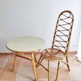 Chaise en rotin vintage