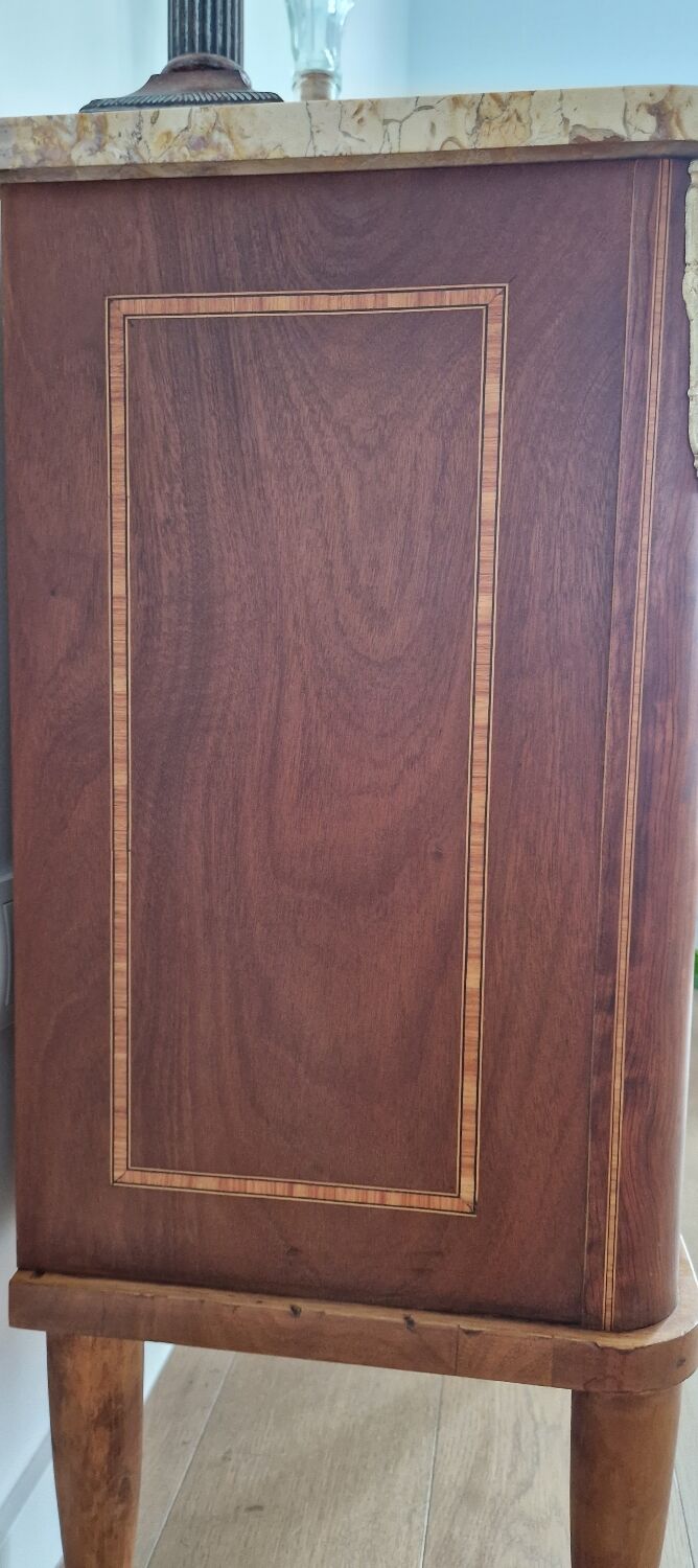 Low furniture marquetry style louis XVI