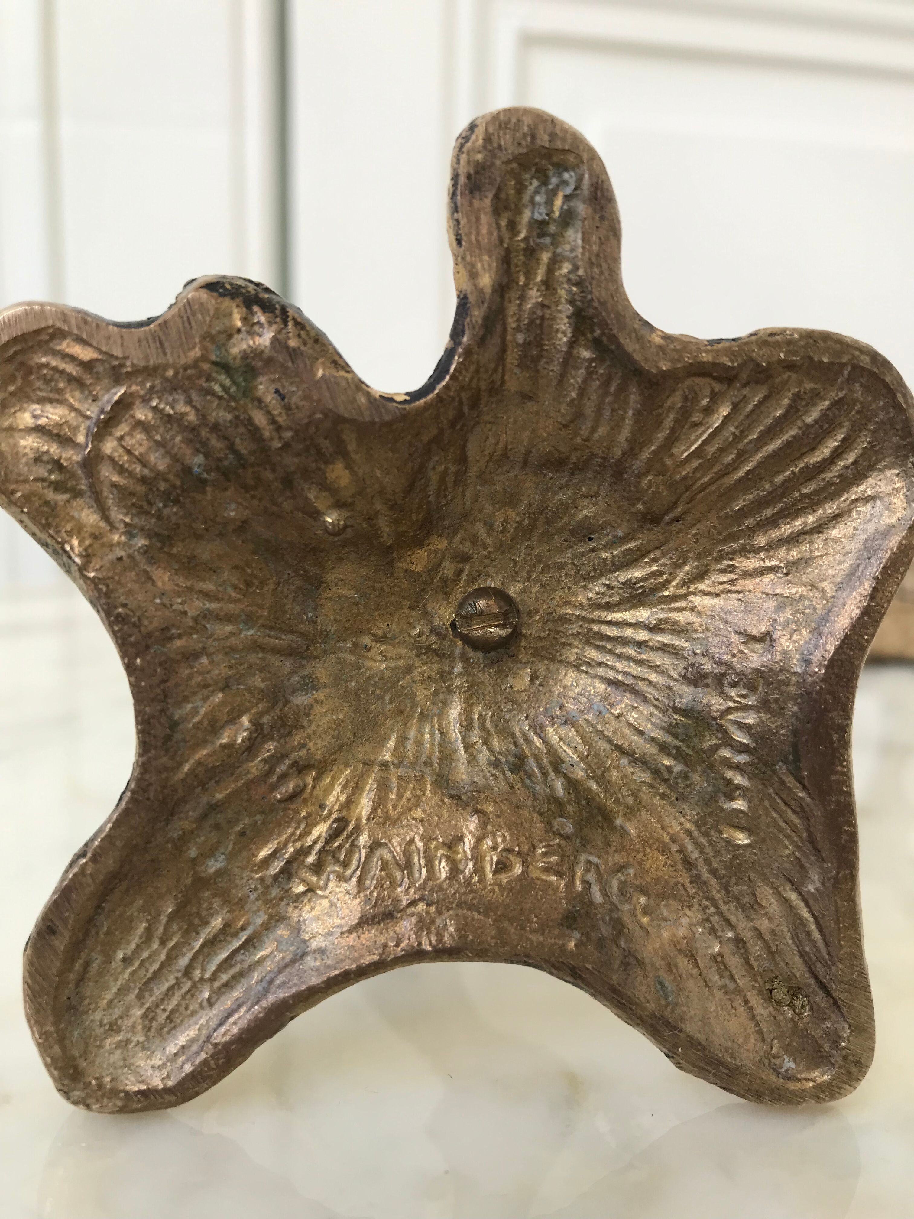 Pair of gilded bronze candle holders