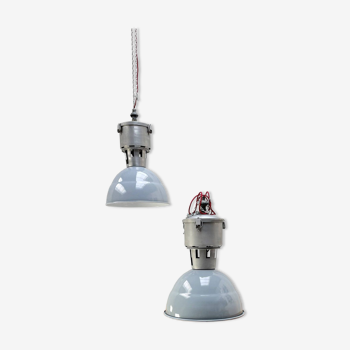 Pair of industrial lamps.