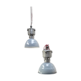 Paire de lampes industrielles.