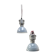 Pair of industrial lamps.