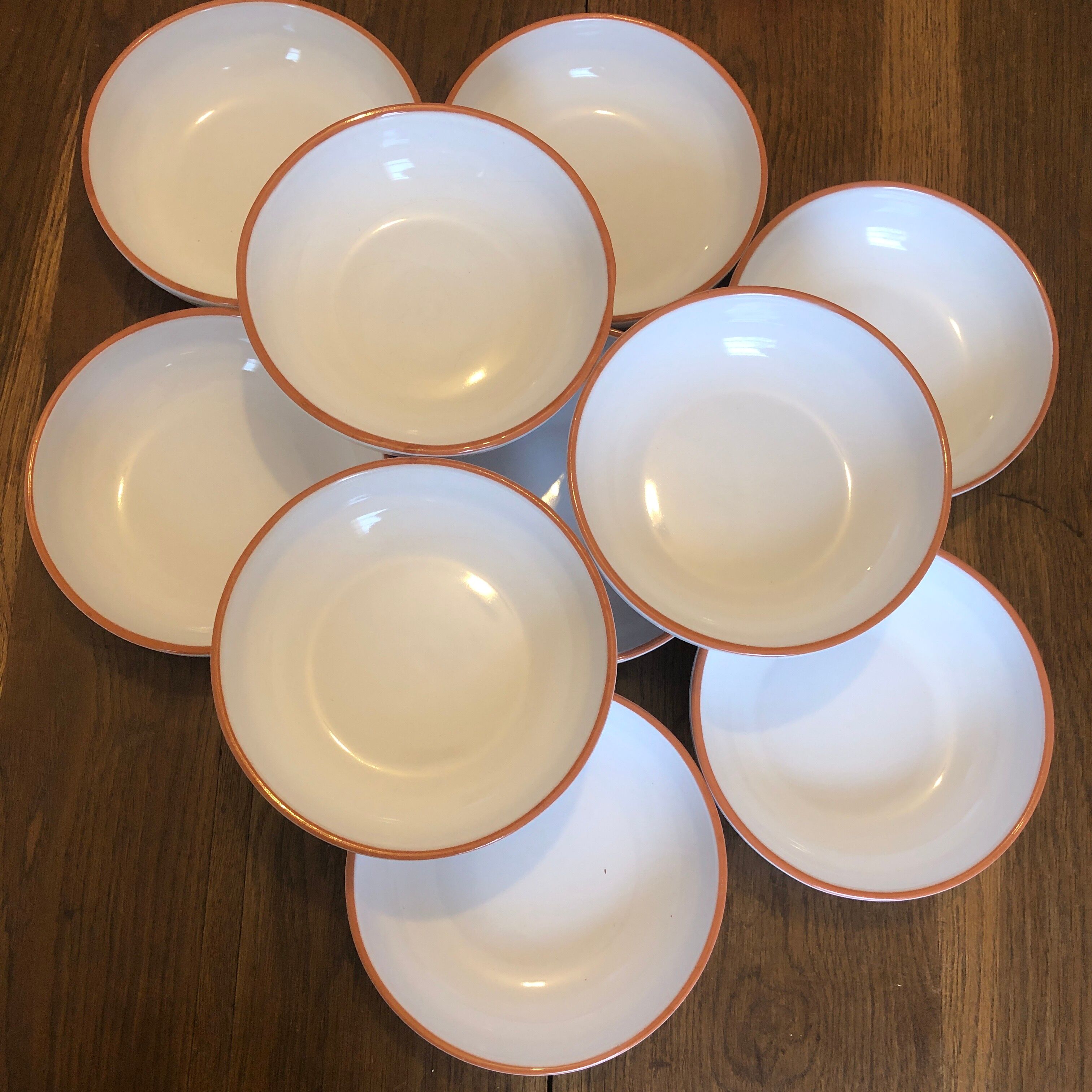 Set of 10 bowls or caps