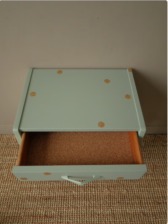 Vintage bedside table 50 feet compass for child