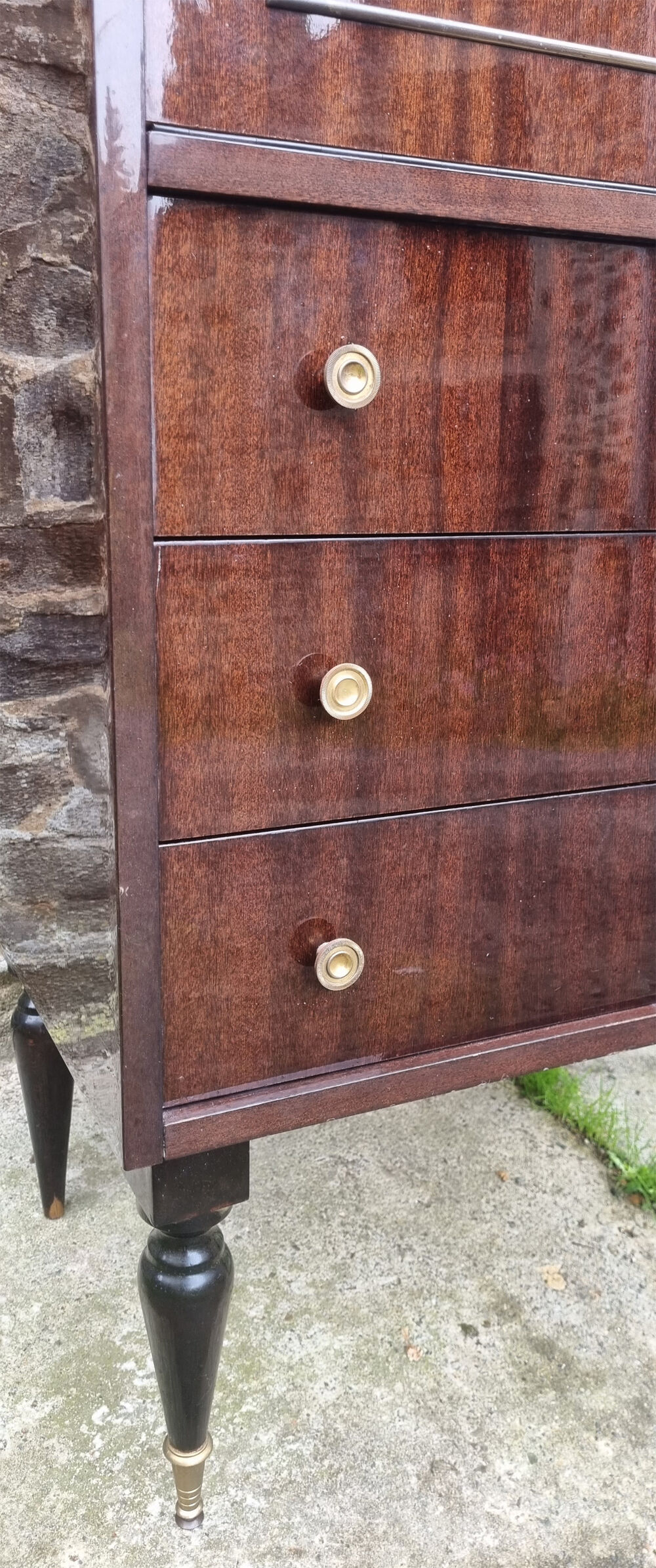 Desk, chest of drawers, shelves, library, vintage, 50s - 60s