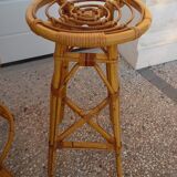 Rattan bar and stools