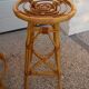 Bar en rotin et tabourets