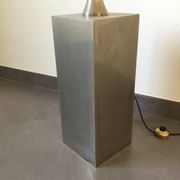 Lampe carrée en laiton chromé, 1970
