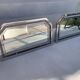 Pair of vintage 1930s Art Deco chrome-plated metal mirrors - 103 x 60 cm