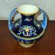 Vase with 2 polychrome handles in Gien earthenware France with Renaissance decoration 1938