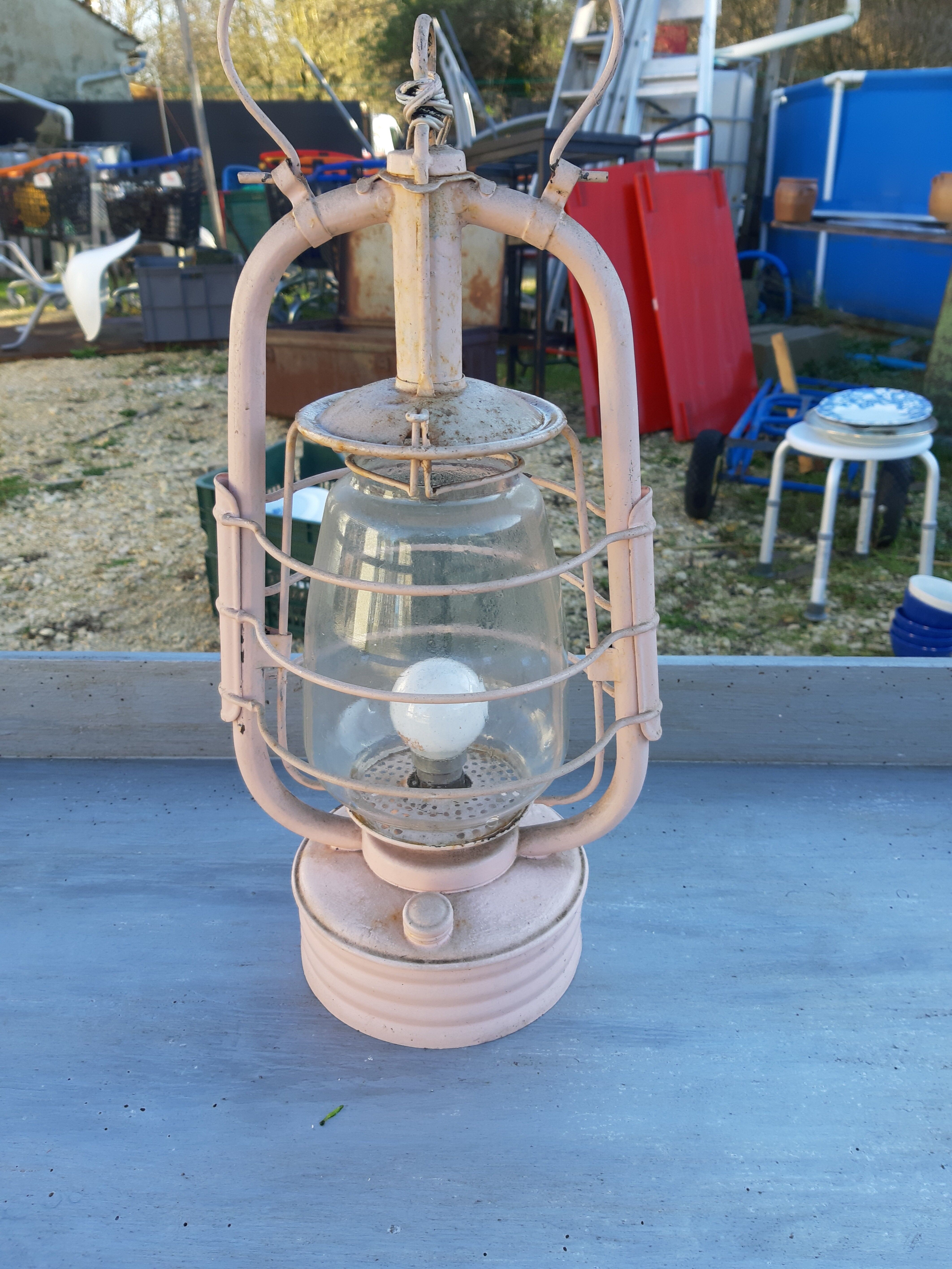 Old oil lamp electrified