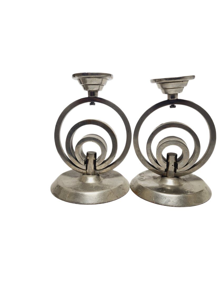 Art Deco candleholder, Germany, 1970s, set of 2