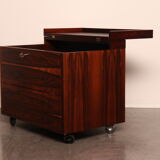 Cube bar in rio-rosewood  designed by Rolf Hesland  for Bruksbo Tegnekontor - Norway - 1960's