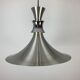 Scandinavian space age pendant lamp by Bent Nordsted for Lyskaer brushed steel 70s