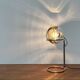 German table lamp from the mid-century space age, glass and chrome, 1960s.
