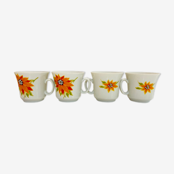 Set of 4 cups 70s winterling schwarzenback bavaria germany