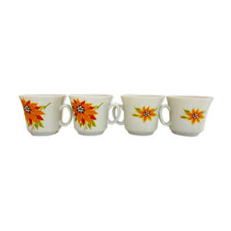 Lot de 4 tasses années 70 winterling schwarzenback bavaria germany