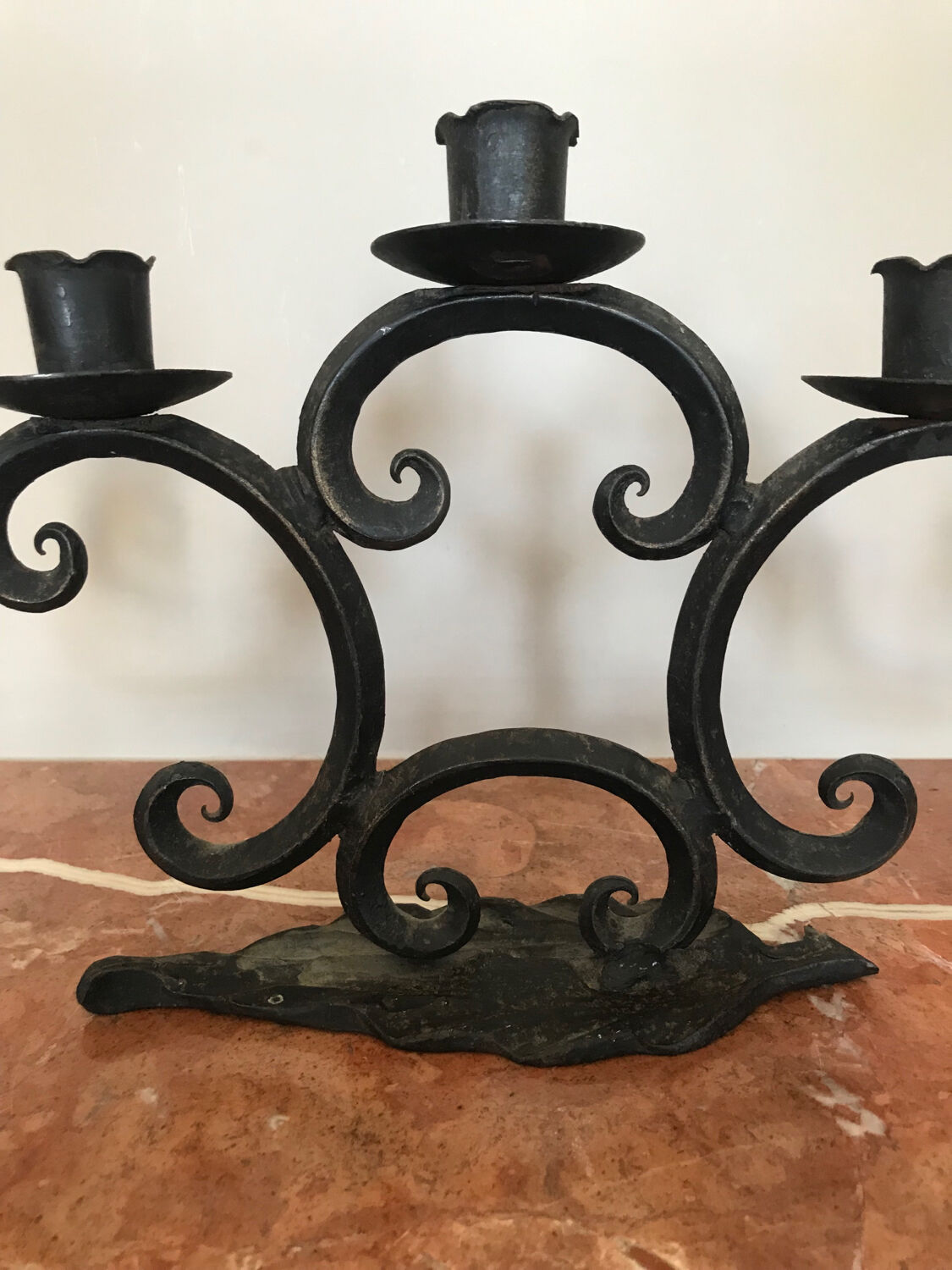 Wrought iron candlestick 5 branches