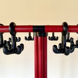 Red and black coat rack design 1980s