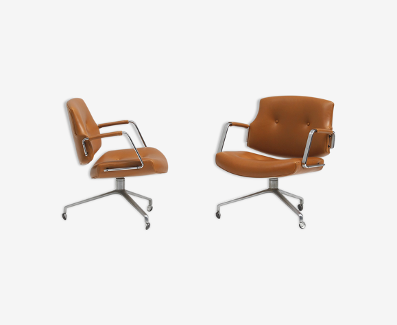 Paire de fauteuils Preben Fabricius et Jorgen Kastholm Fk84