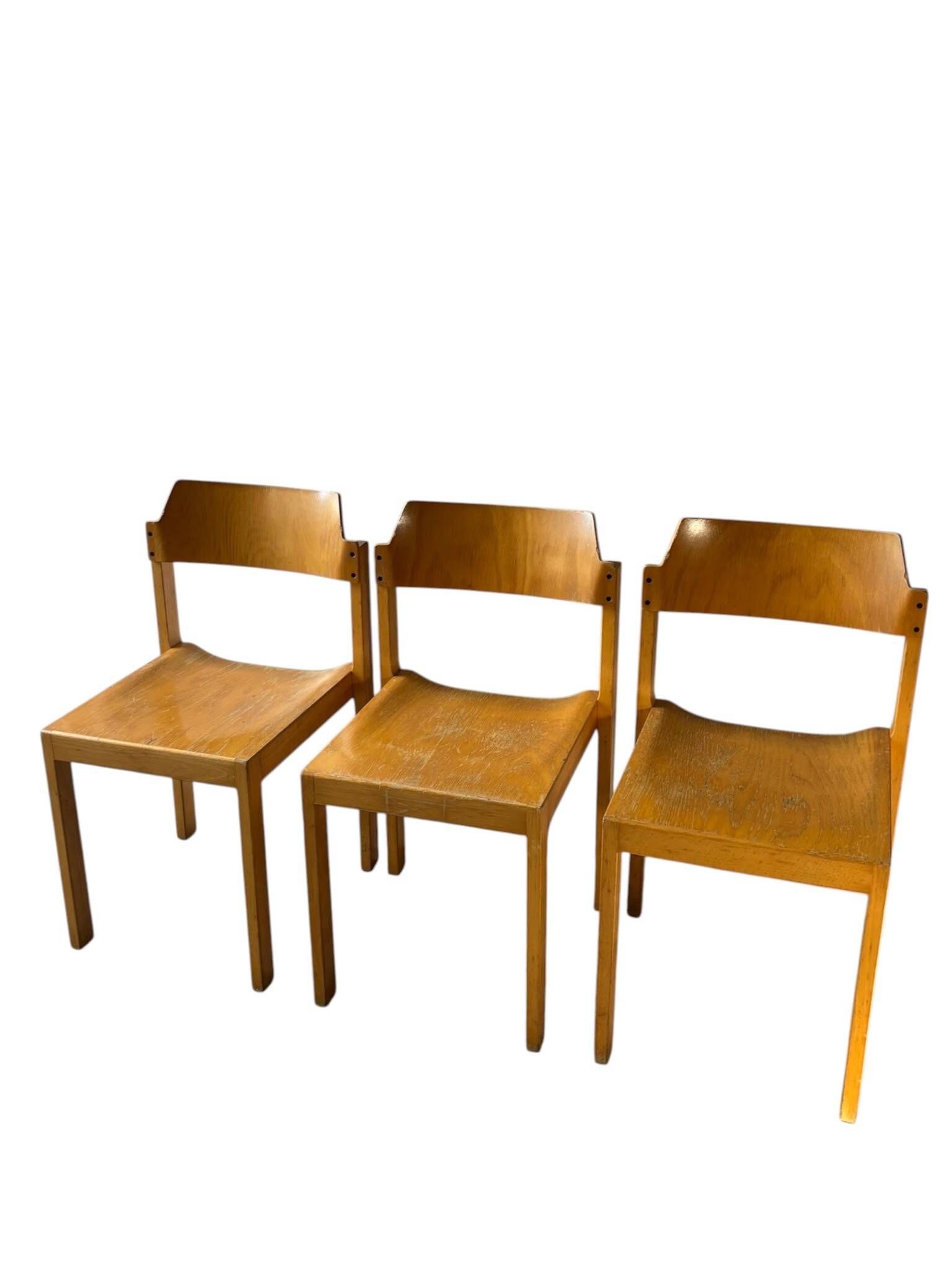 Lot de 3 chaises Rainer Schell pour Schlapp Möbel — années 70