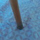 Round dining table vintage curved wooden foot