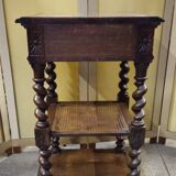 Renaissance style display table in solid oak