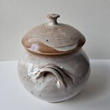 Ceramic stoneware soup tureen Signed Roger Jacques (Puisaye)
