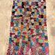 Colorful Boucherouite Moroccan rug - 141 x 240 cm
