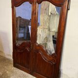 Paire de portes anciennes miroir