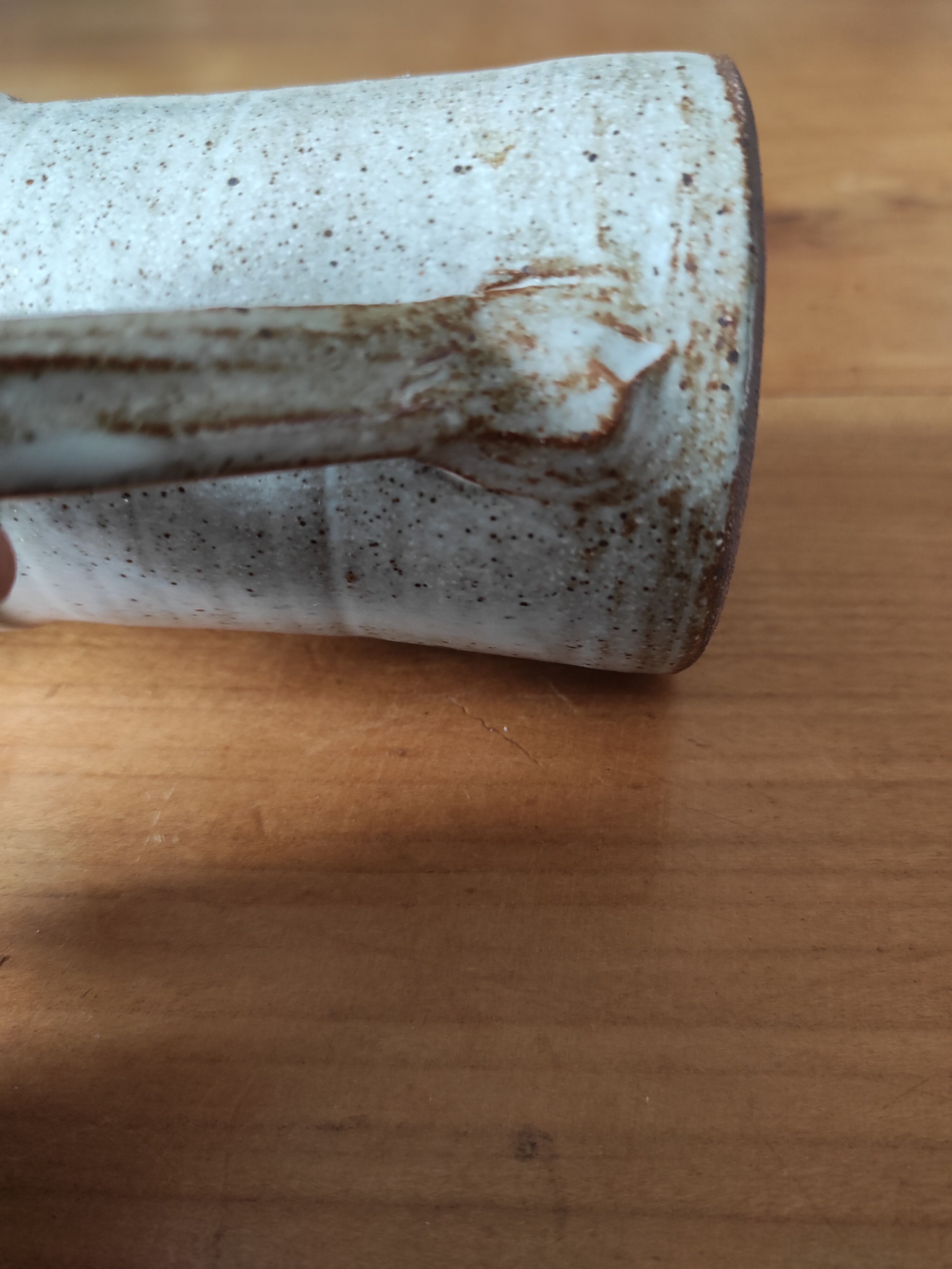 Blue grey ceramic milk jug