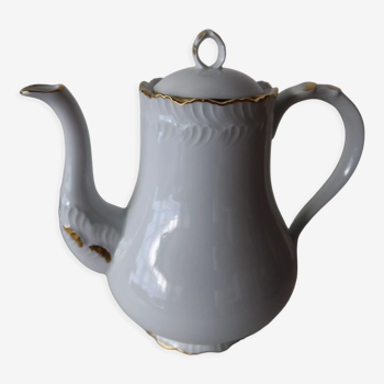 Tharaud teapot, Limoges porcelain, fine gold