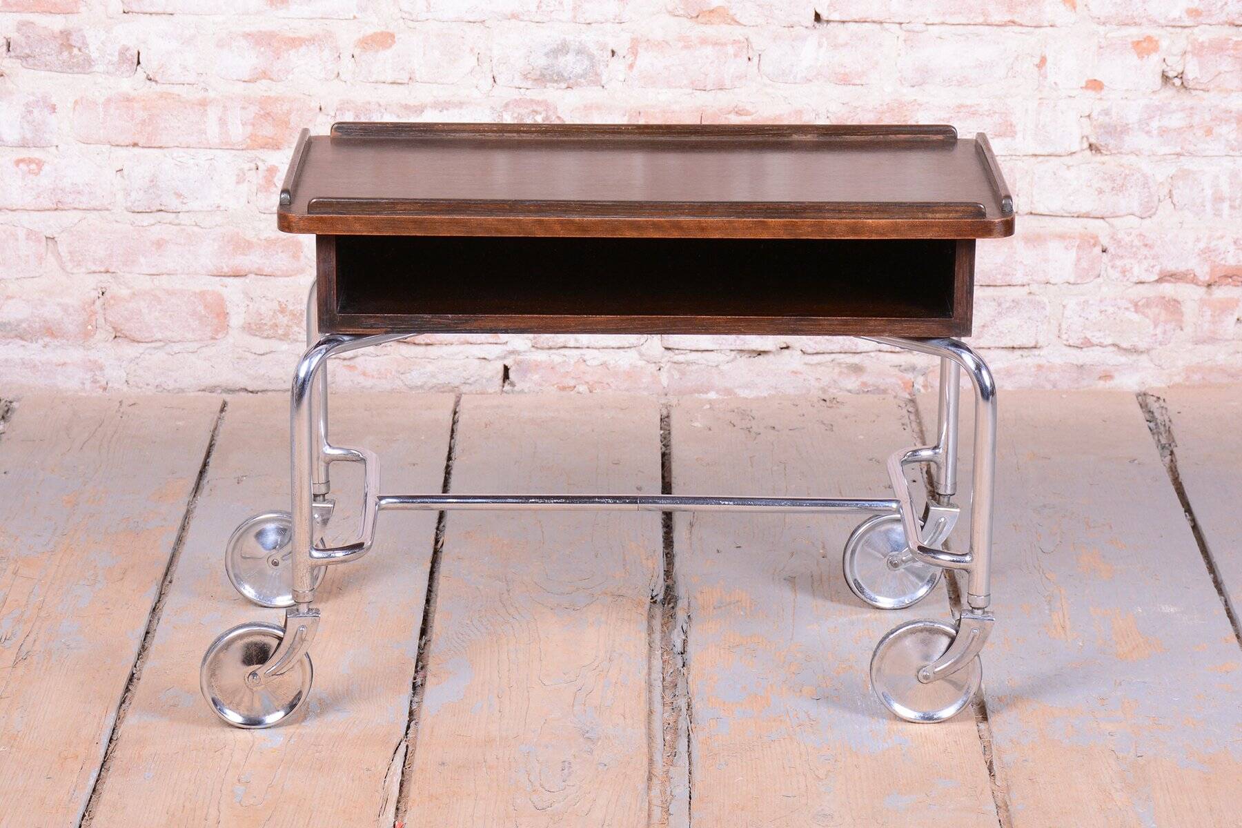 Bauhaus Serving Trolley in Oak by R.Slezák, 1930s
