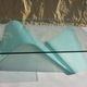 Table "sail" in curved glass by Dietmar Joester