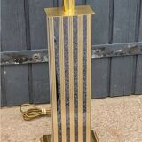 Hollywood Regency style Le Dauphin lamp from the 70s/80s in gilded brass and silver metal