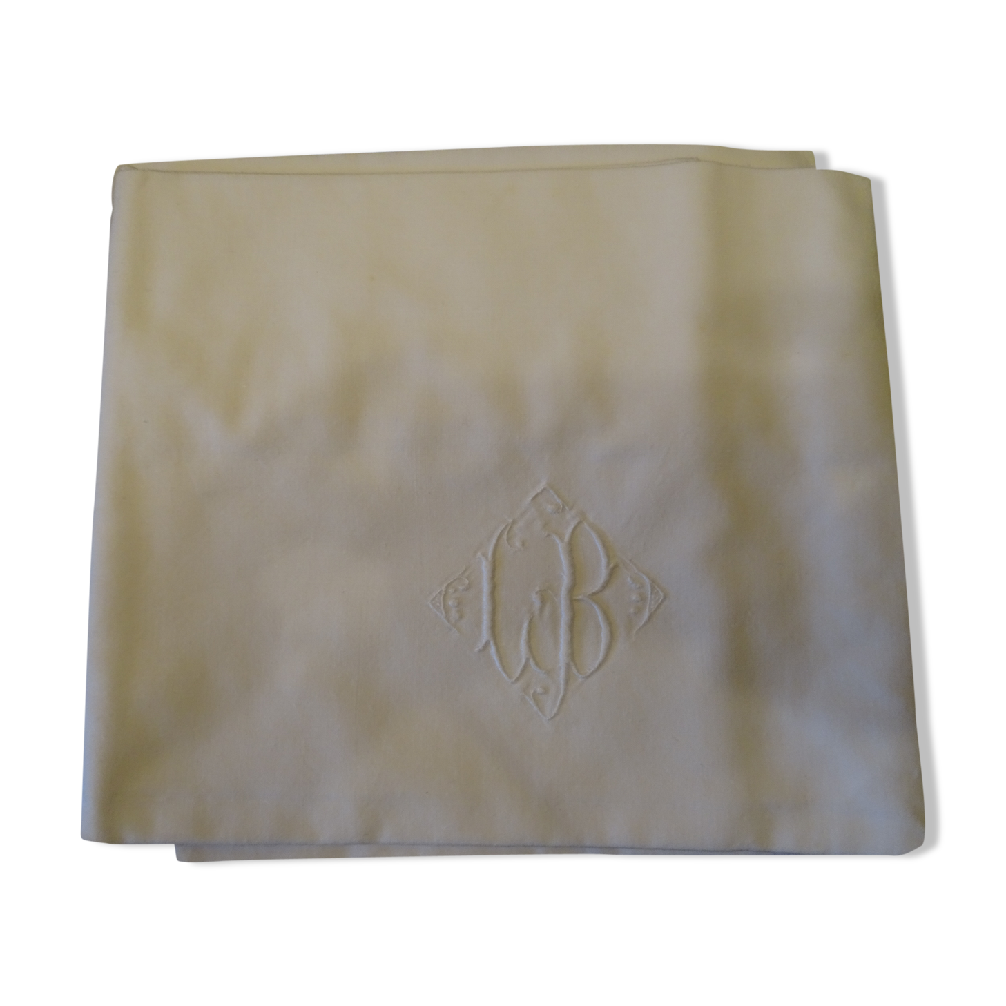 Pair of pillowcases monogrammed CB