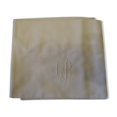 Pair of pillowcases monogrammed CB